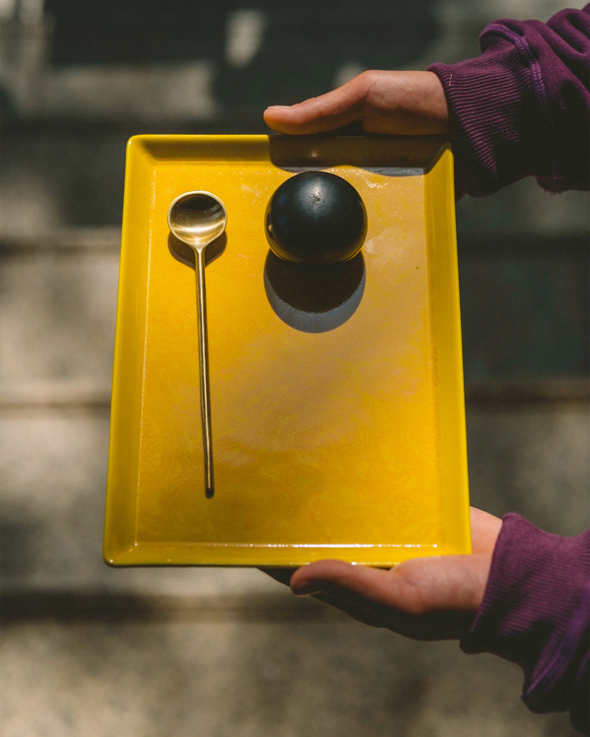 SQUARE PLATE - MUSTARD