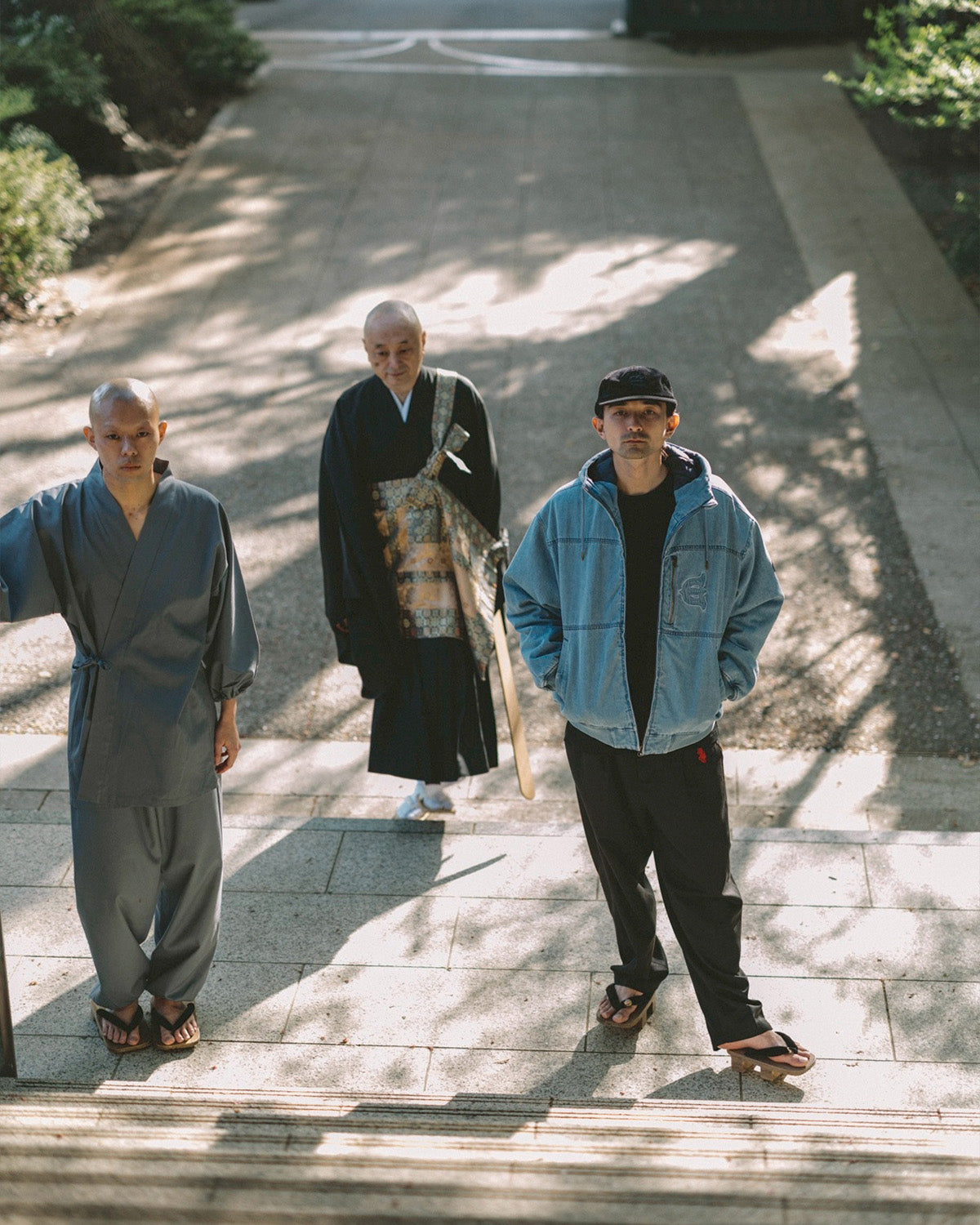 EYE FIRE DENIM PUFF JACKET - BLUE