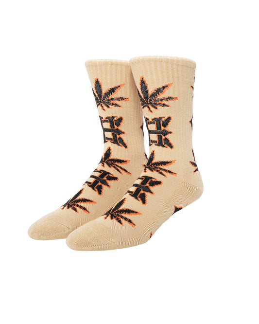 HUF x EVISEN LOGO SOCK - BEIGE