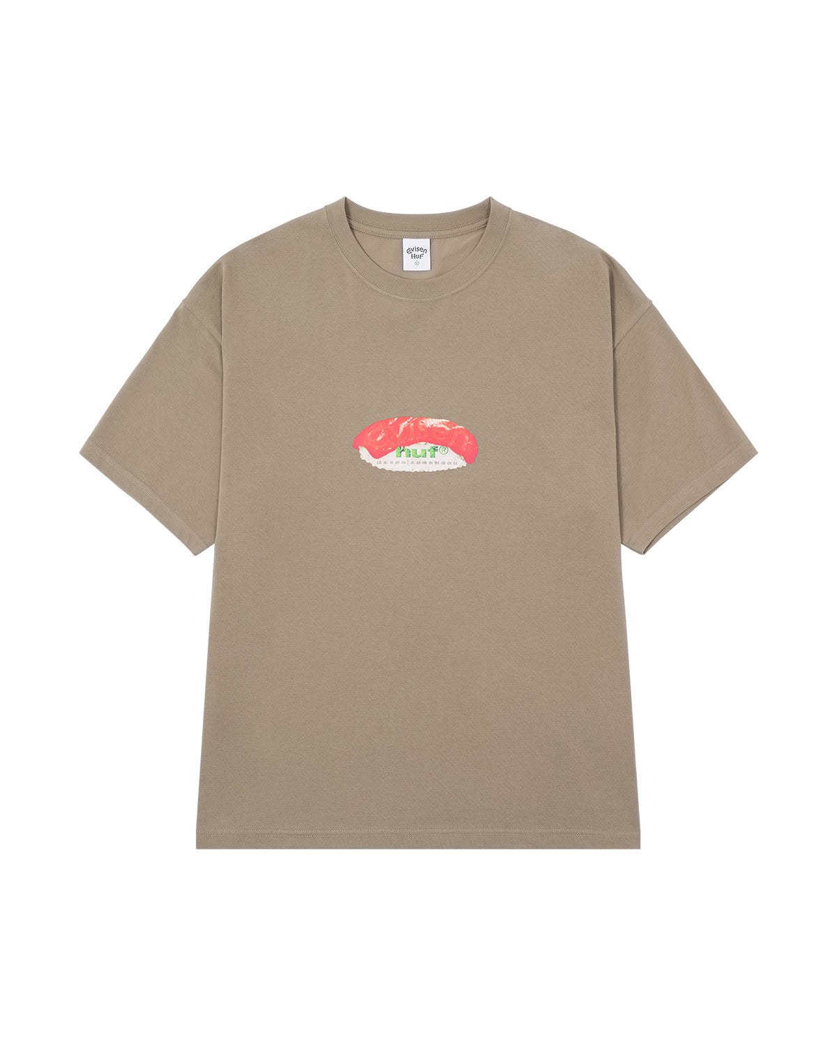 HUF x EVISEN HUF SUSHI S/S TEE - CHARCOAL
