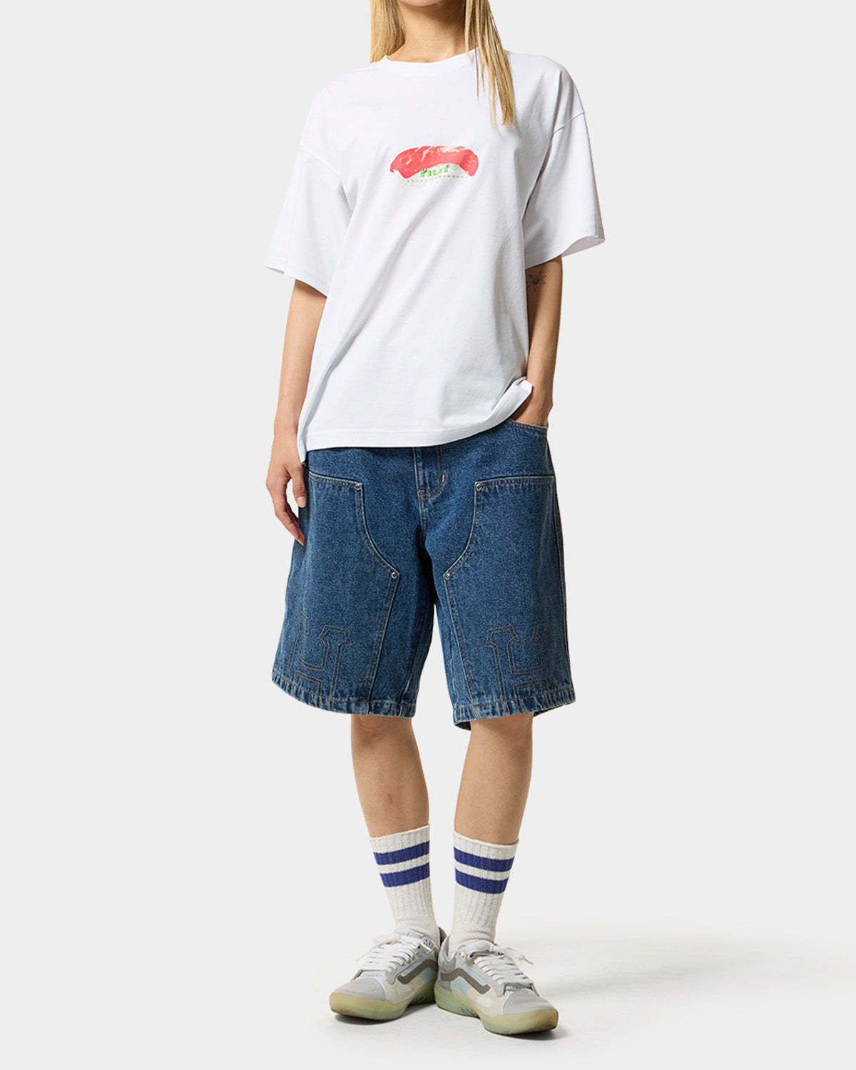 HUF x EVISEN HUF SUSHI S/S TEE - CHARCOAL