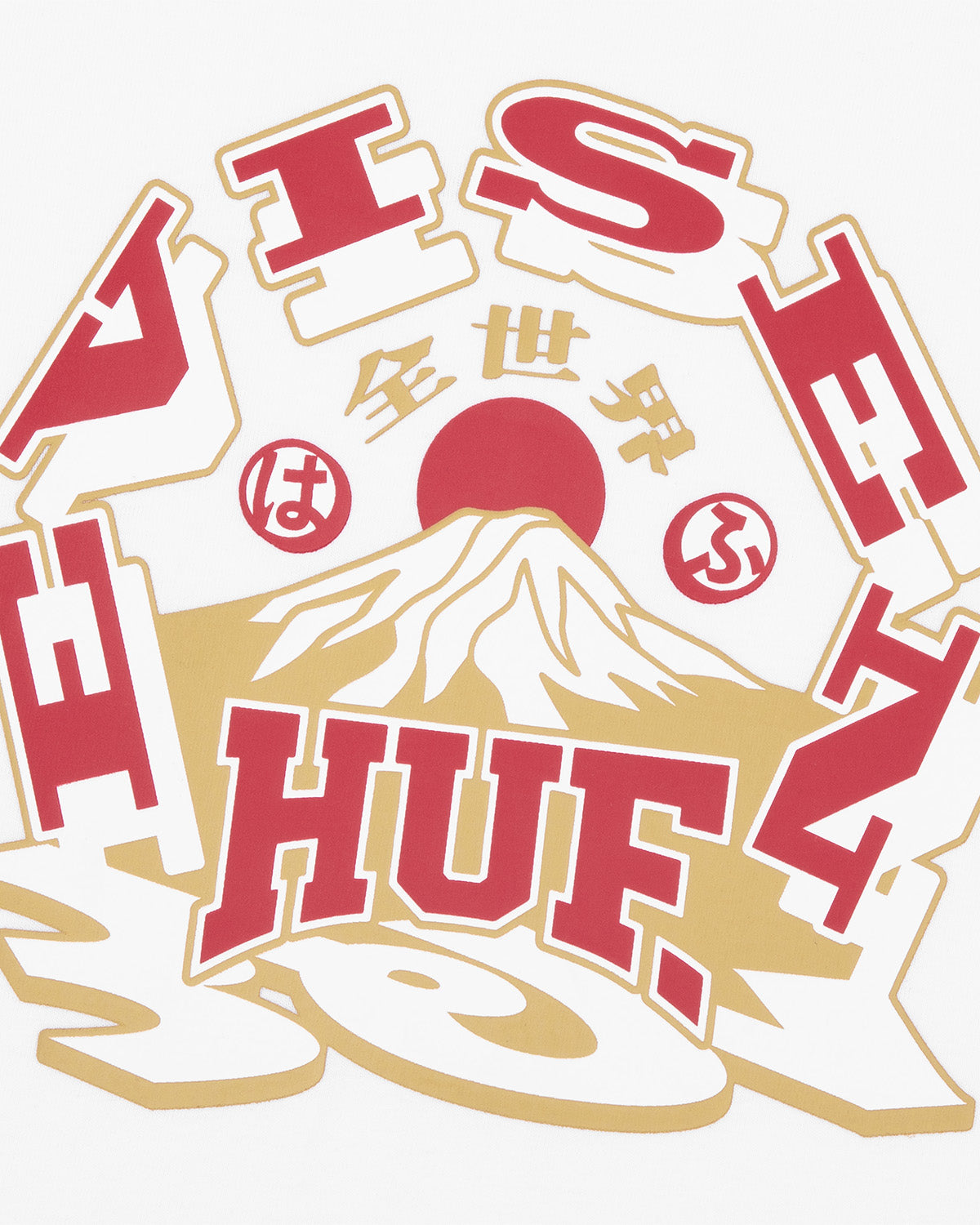 HUF x EVISEN HUFUJI L/S TEE - WHITE