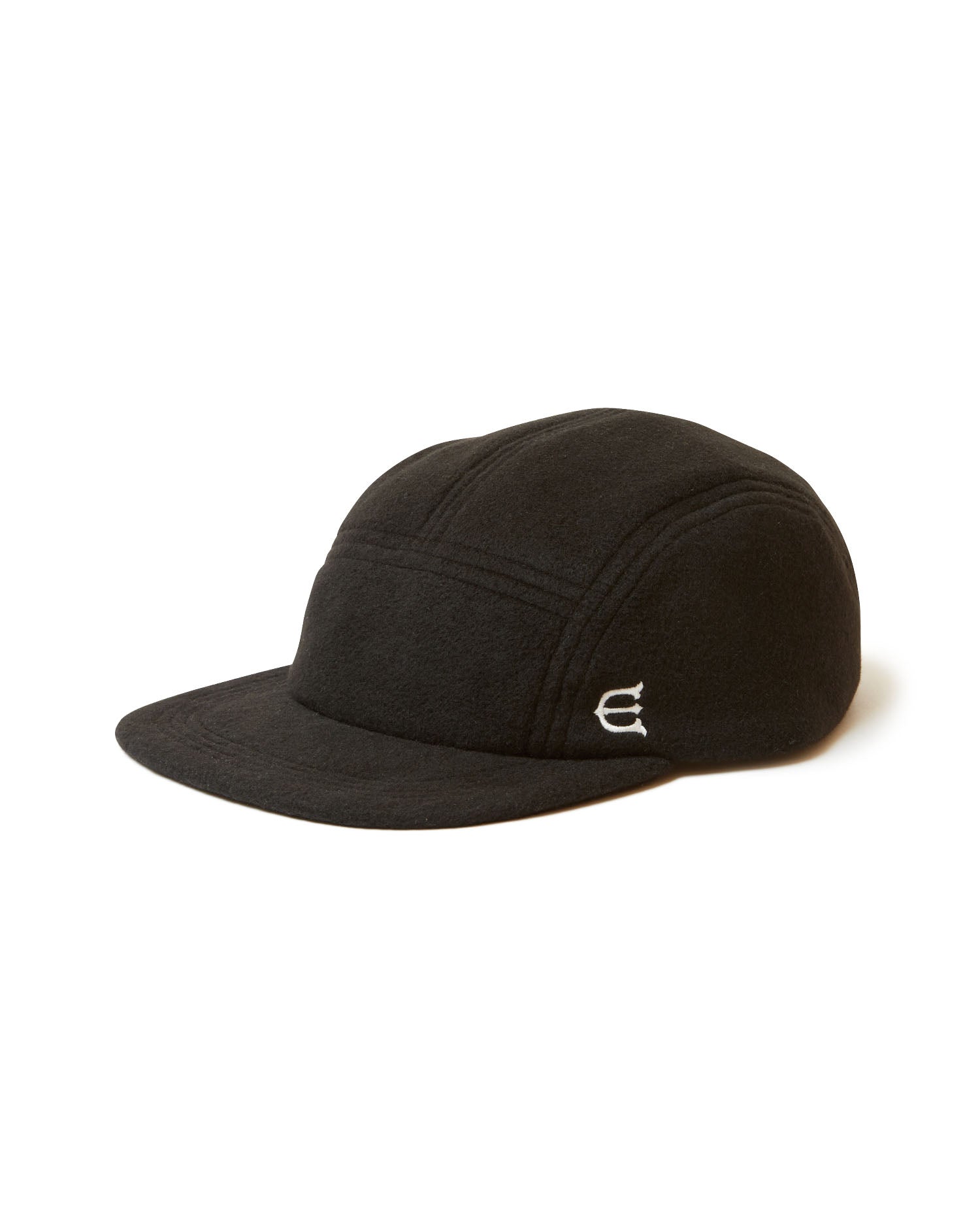 FLEECE E LOGO JET CAP - BLACK