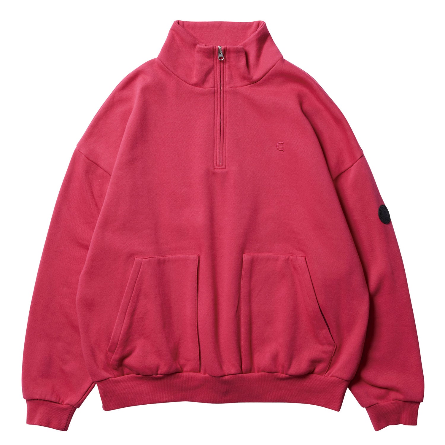 POCKET ZIP-UP SWEATSHIRT - MAGENTA