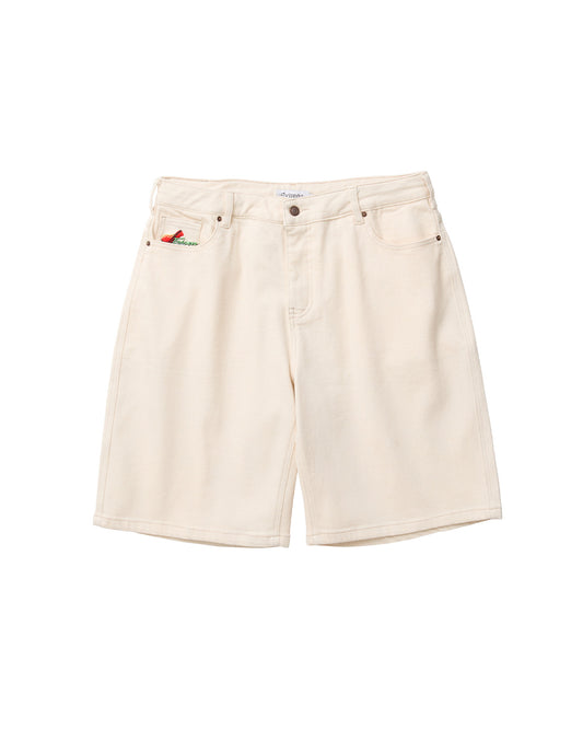 SUSHI DENIM SHORTS - IVORY