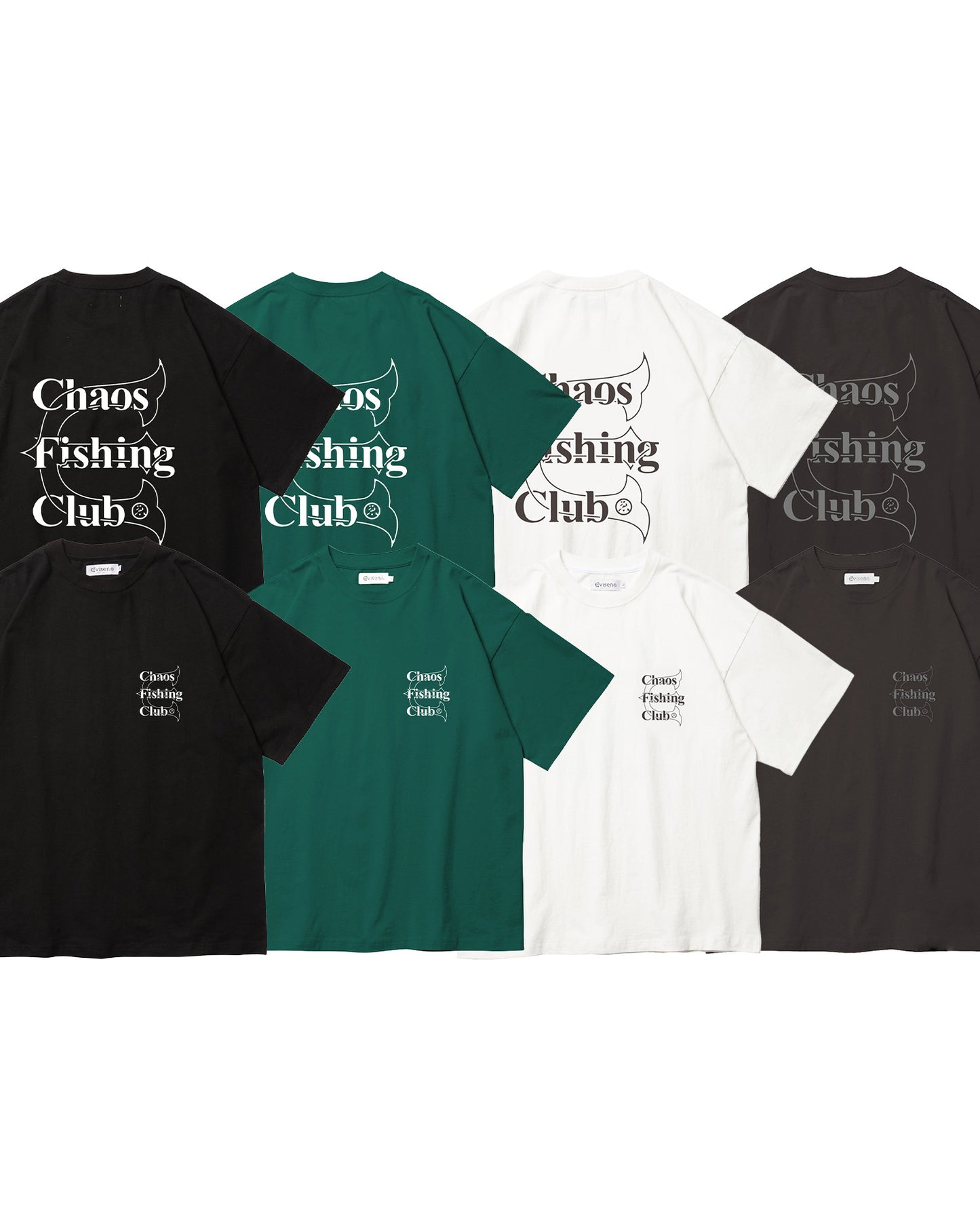 Evisen / Chaos Fishing Club DRY LOGO TEE - WHITE