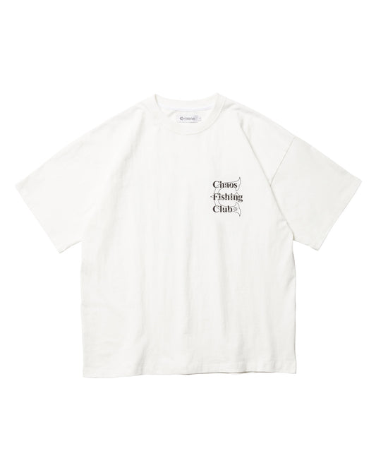 Evisen / Chaos Fishing Club DRY LOGO TEE - WHITE