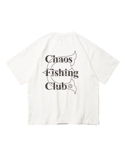 Evisen / Chaos Fishing Club DRY LOGO TEE - WHITE