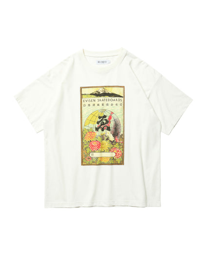 GLOBE LABEL TEE - WHITE