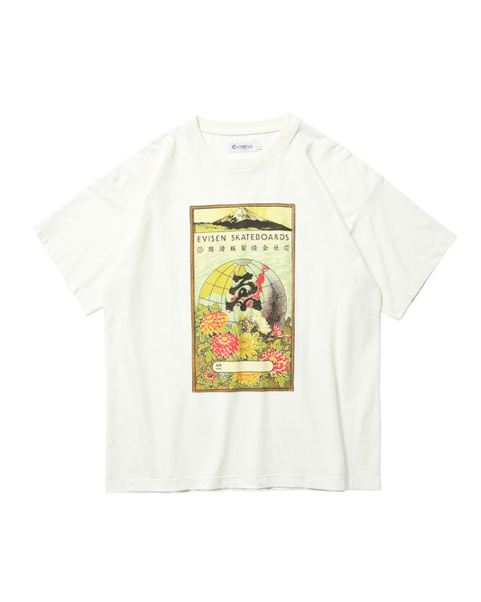 GLOBE LABEL TEE - WHITE