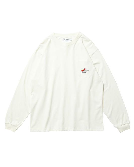 NEW SUSHI POCKET LS TEE - WHITE