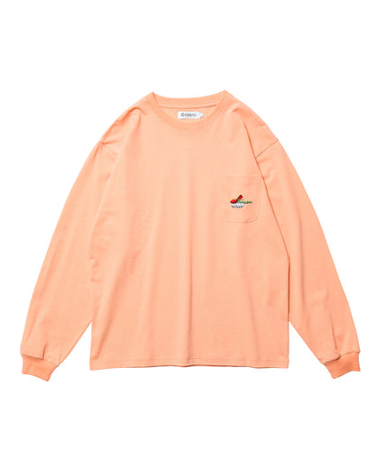 NEW SUSHI POCKET LS TEE - POWDER PINK