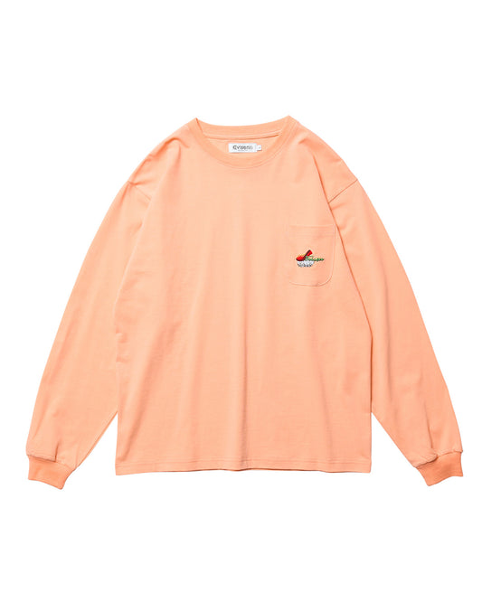 NEW SUSHI POCKET LS TEE - POWDER PINK