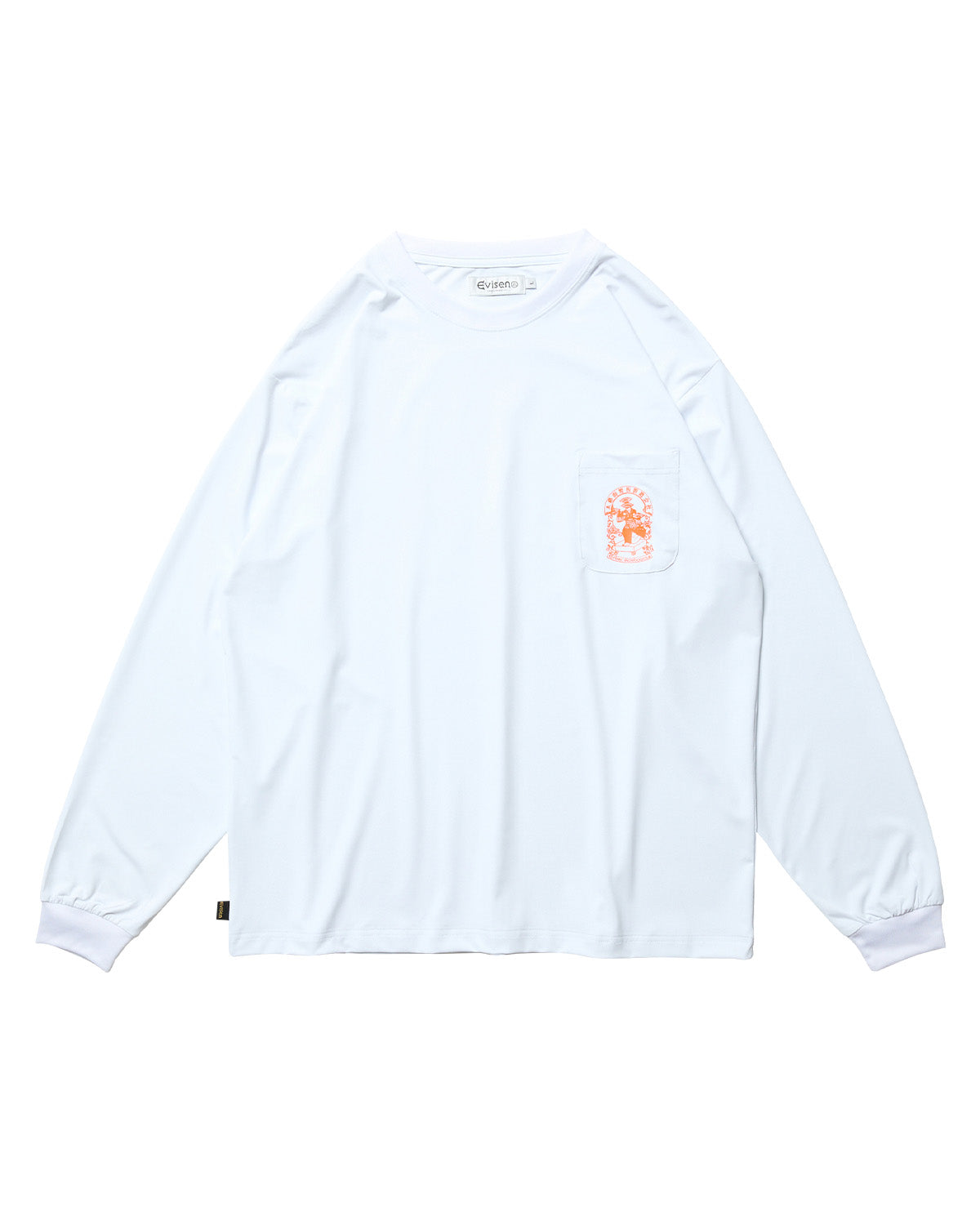 EMBLEM POCKET TECH LS TEE - WHITE