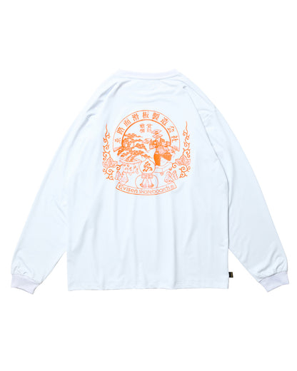 EMBLEM POCKET TECH LS TEE - WHITE