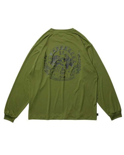 EMBLEM POCKET TECH LS TEE - FOREST