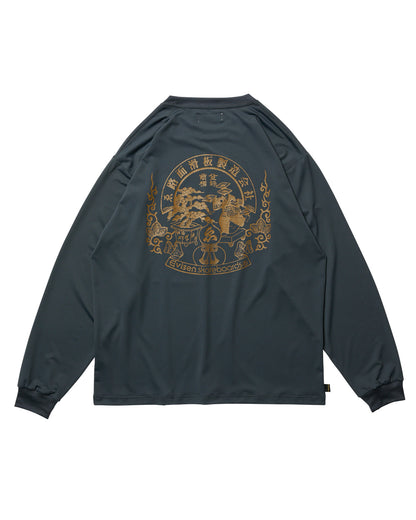 EMBLEM POCKET TECH LS TEE - DARK NAVY