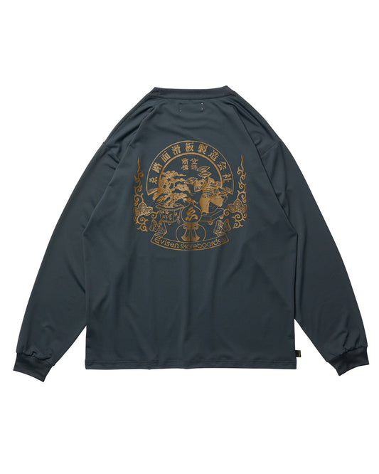 EMBLEM POCKET TECH LS TEE - DARK NAVY