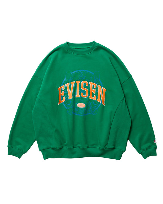 COLLEGE OVER LOGO SWEAT - GREEN