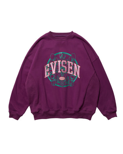 COLLEGE OVER LOGO SWEAT - PURPLE