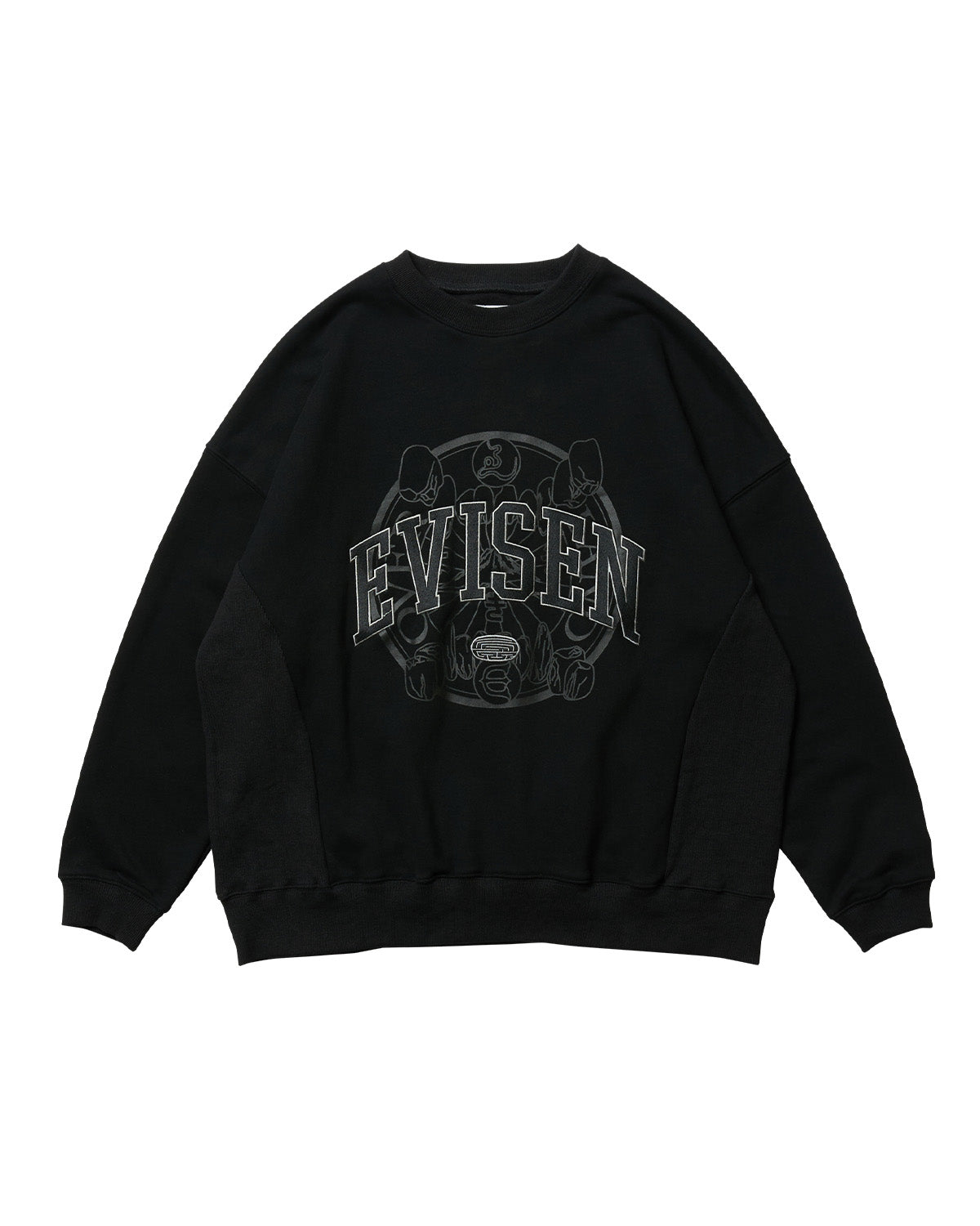 COLLEGE OVER LOGO SWEAT - BLACK