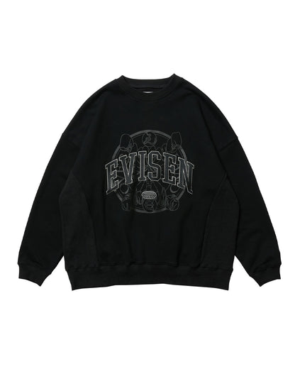 COLLEGE OVER LOGO SWEAT - BLACK