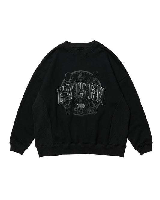 COLLEGE OVER LOGO SWEAT - BLACK