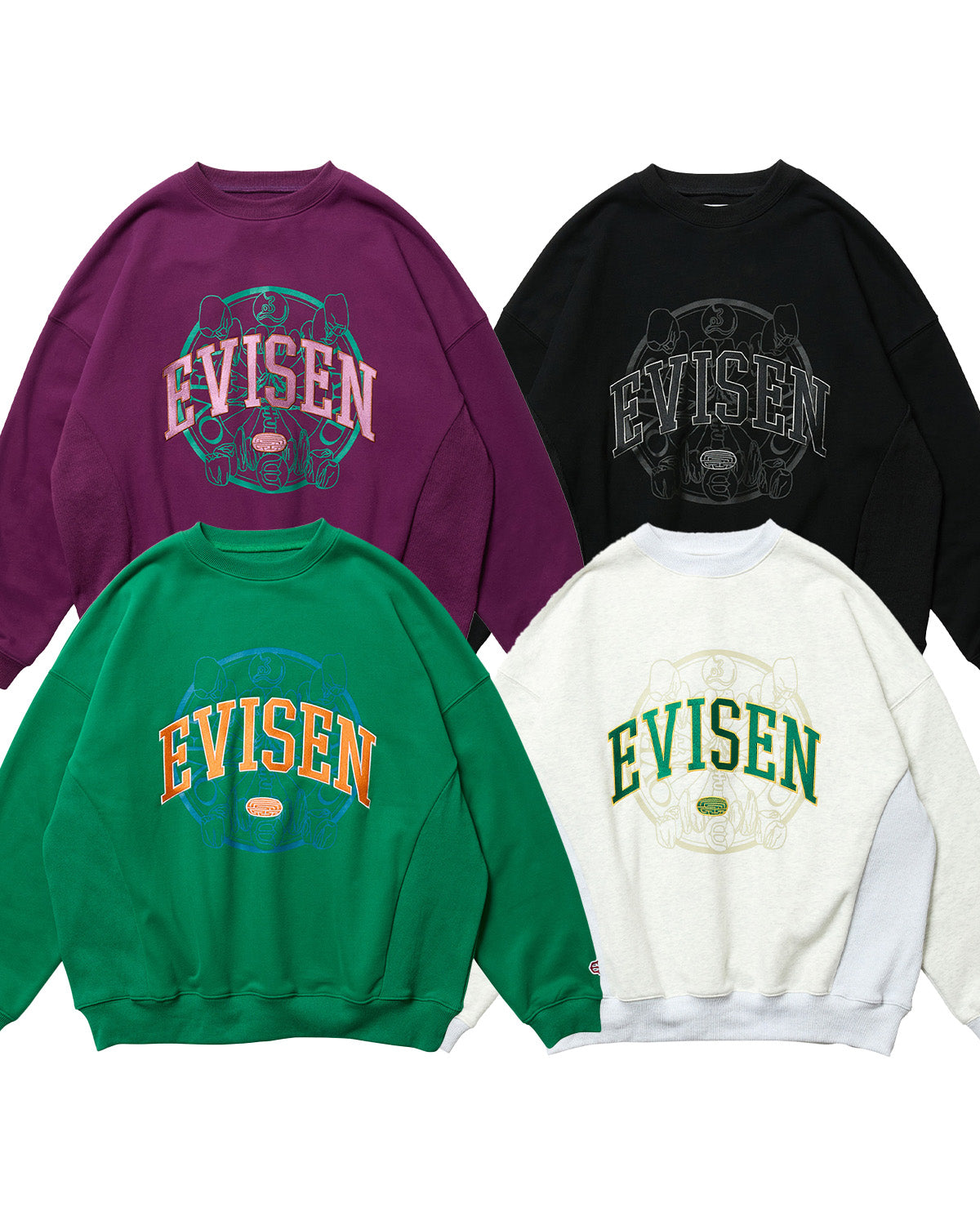 COLLEGE OVER LOGO SWEAT - PURPLE