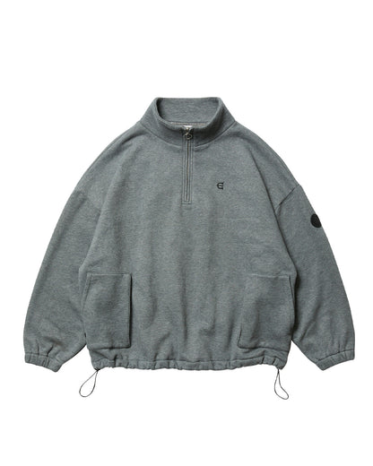 MIND LAND HALF ZIP SWEAT - GREY