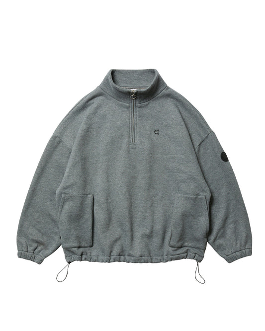 MIND LAND HALF ZIP SWEAT - GREY