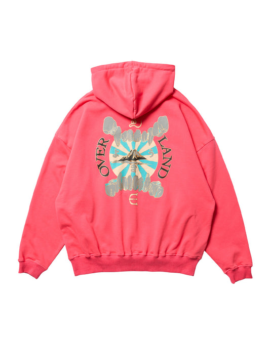 OVERLAND LOGO HOODIE - CORAL