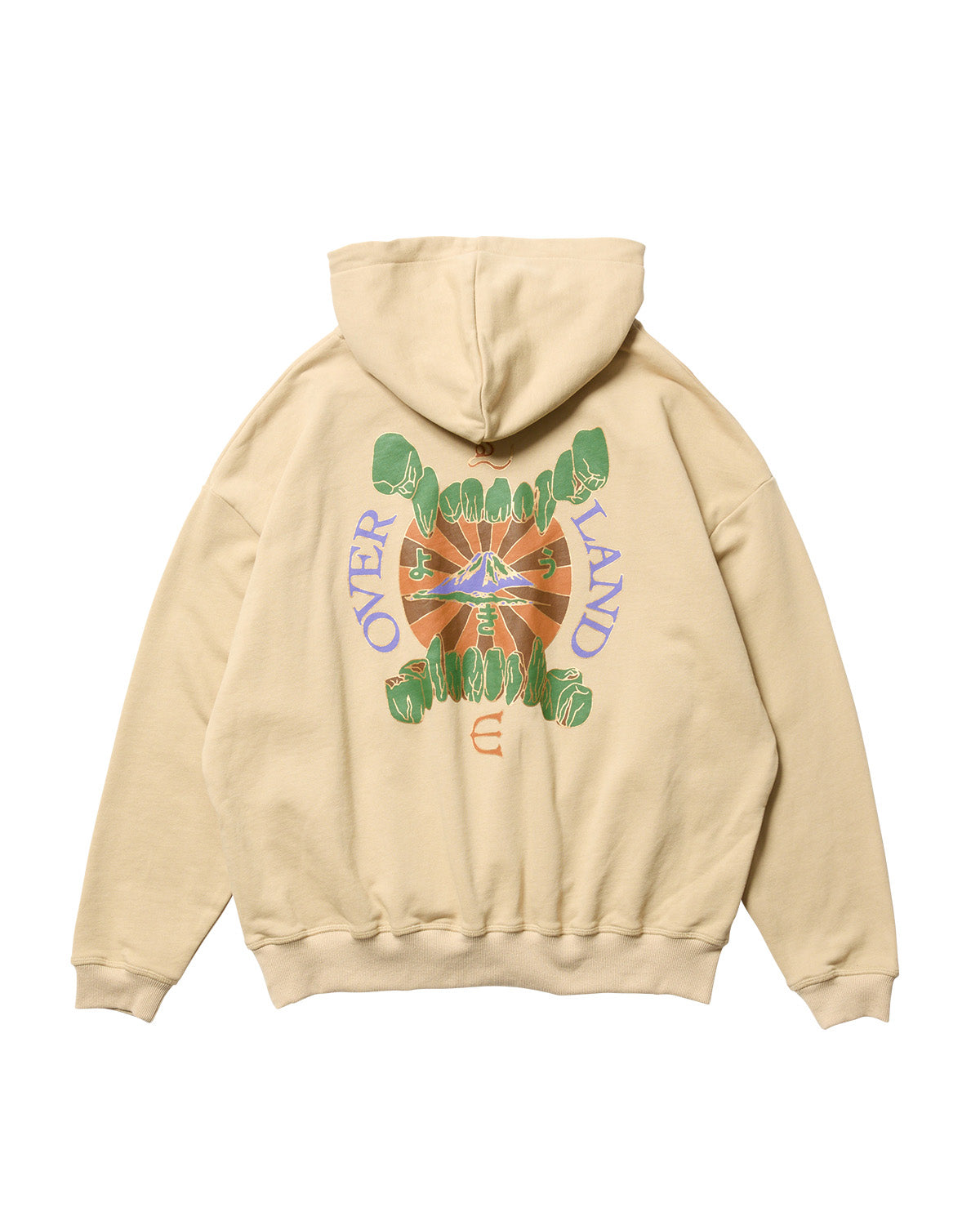 OVERLAND LOGO HOODIE - BEIGE