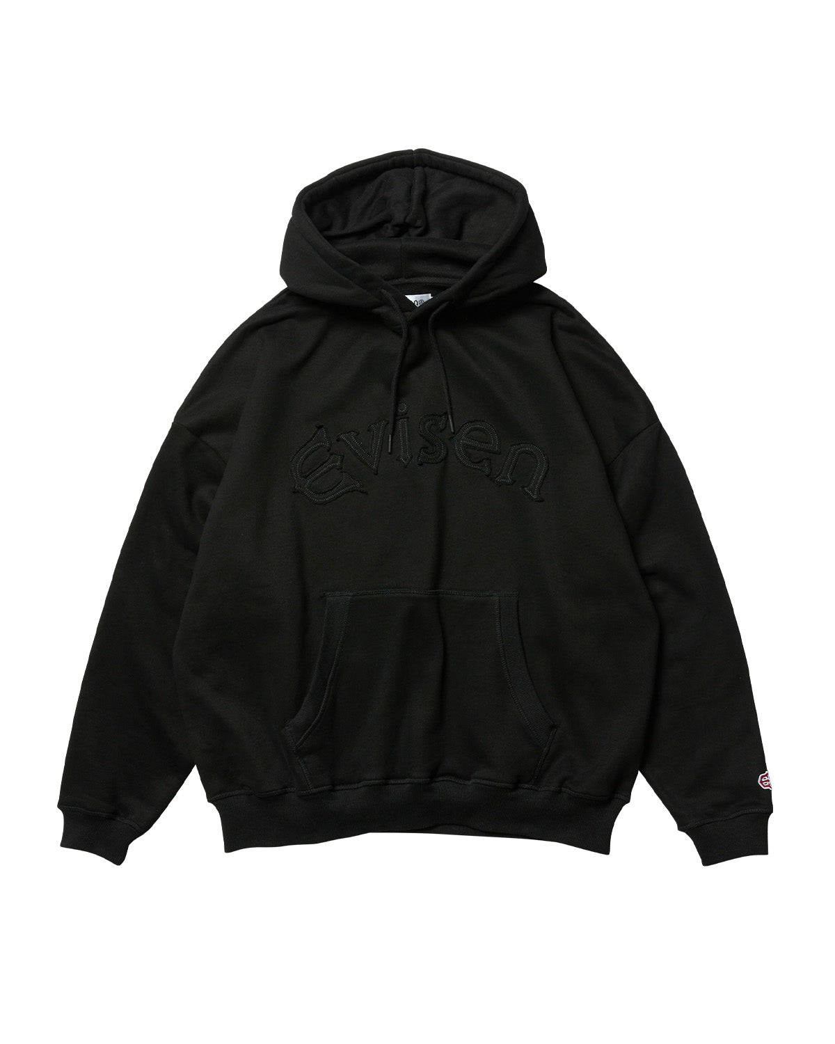 ARCH LOGO PATCH HOODIE - BLACK
