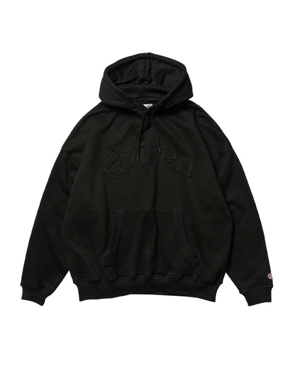 ARCH LOGO PATCH HOODIE - BLACK