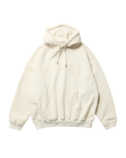 ARCH LOGO PATCH HOODIE - WHITE