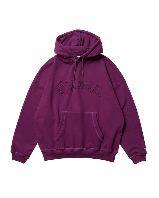 ARCH LOGO PATCH HOODIE - PURPLE