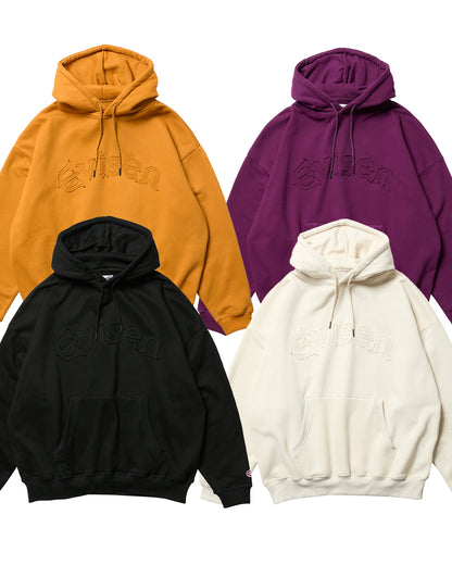 ARCH LOGO PATCH HOODIE - PURPLE