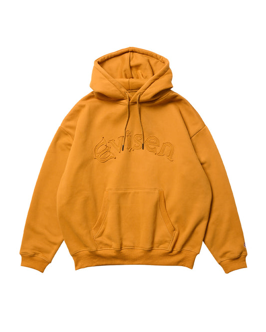 ARCH LOGO PATCH HOODIE - MUSTARD