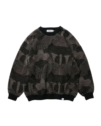 KABUTO MOHAIR CREW KNIT - BLACK / GREY