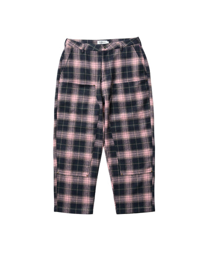 CHECK WOOL PAINTER PANTS