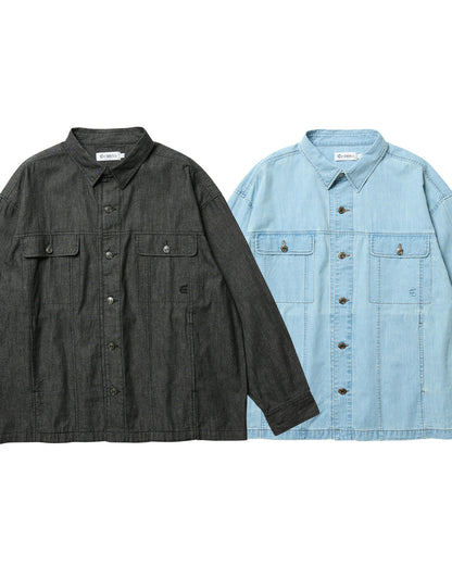 2ND CHAMBRAY DENIM SHIRT - BLACK