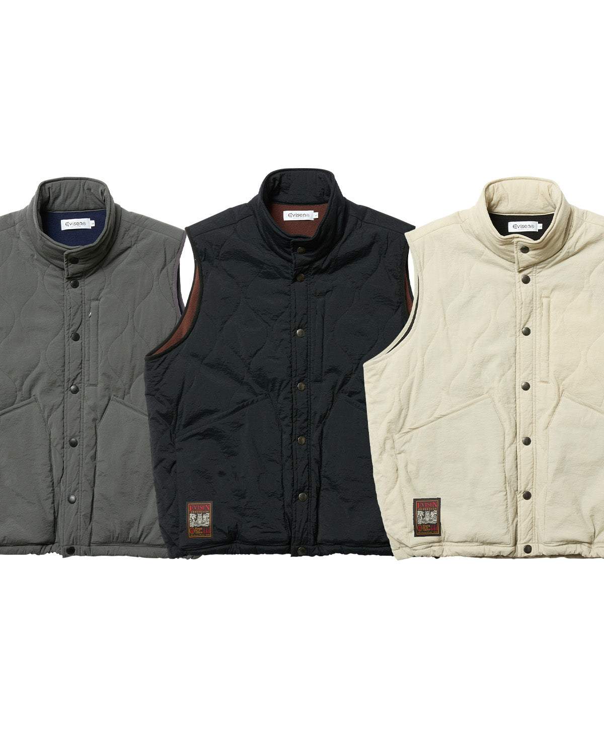 MIND LIGHT QUILTING VEST - BEIGE – Evisen Skateboards ゑ (エビセン