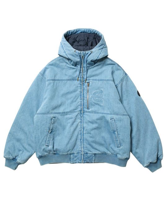 EYE FIRE DENIM PUFF JACKET - BLUE