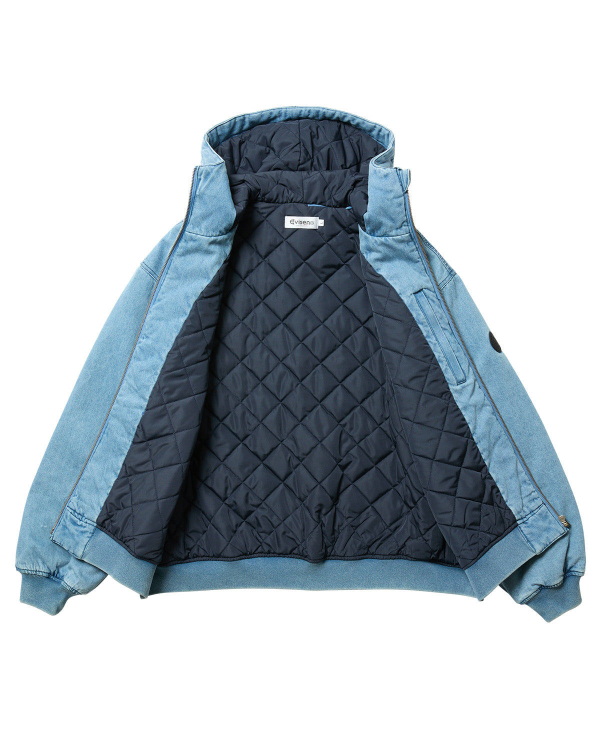 EYE FIRE DENIM PUFF JACKET - BLUE