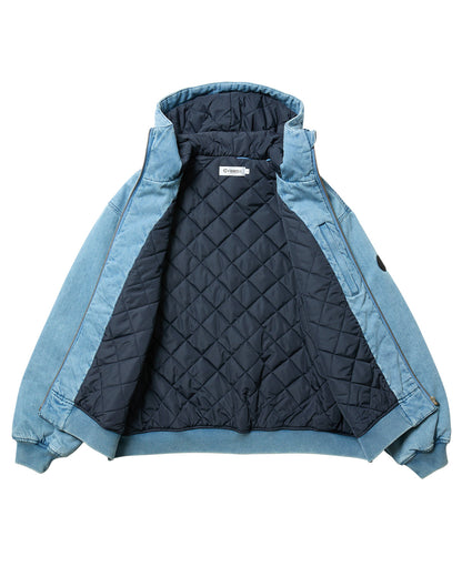 EYE FIRE DENIM PUFF JACKET - BLUE
