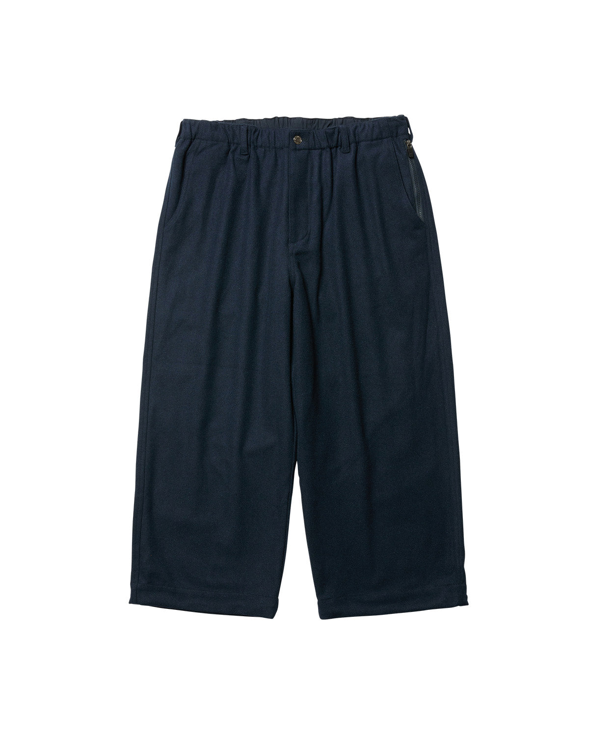 2-WAY WOOL WIDE PANTS - NAVY