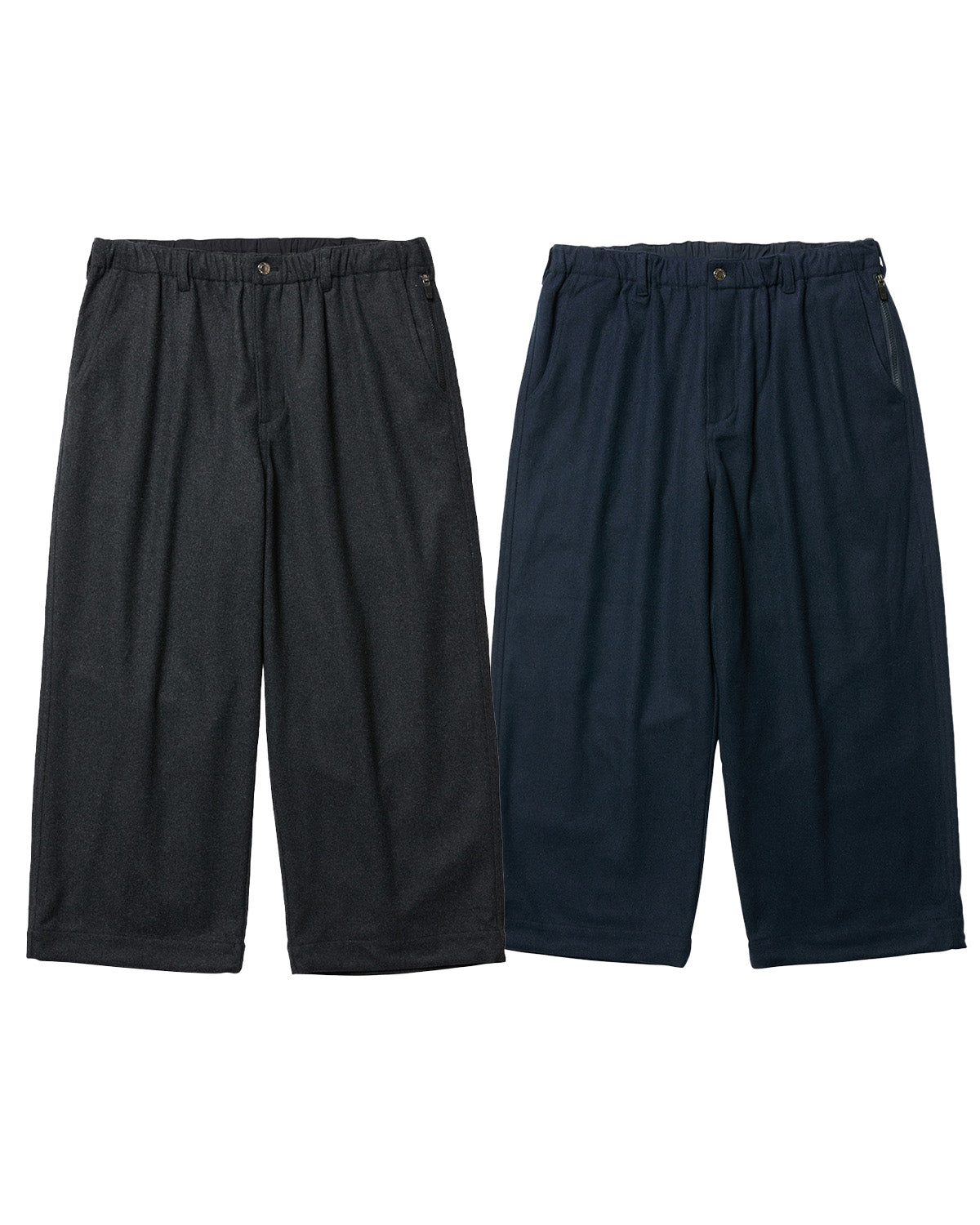 2-WAY WOOL WIDE PANTS - CHARCOAL – Evisen Skateboards ゑ (エビセン
