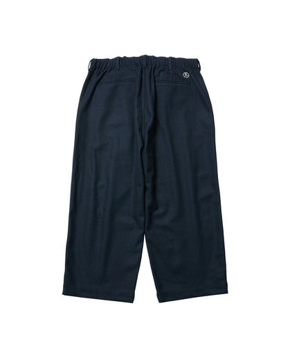 2-WAY WOOL WIDE PANTS - NAVY