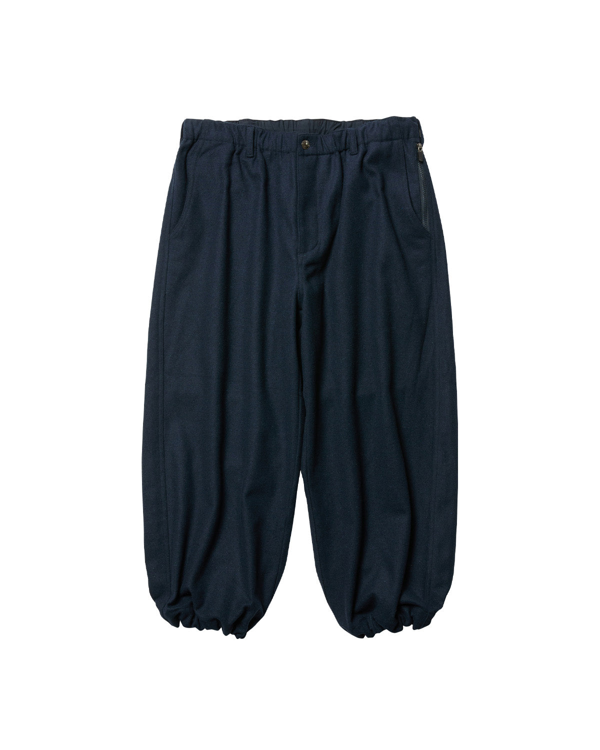 2-WAY WOOL WIDE PANTS - NAVY