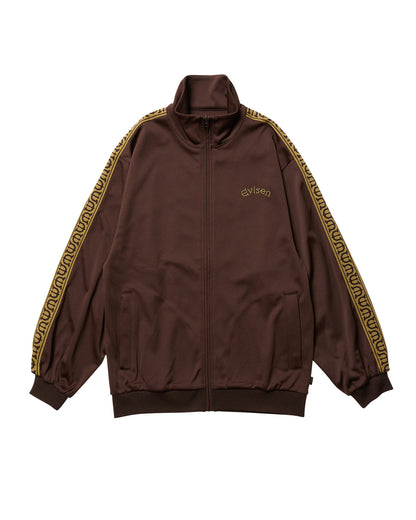 E LOGO TRACK JACKET - BROWN